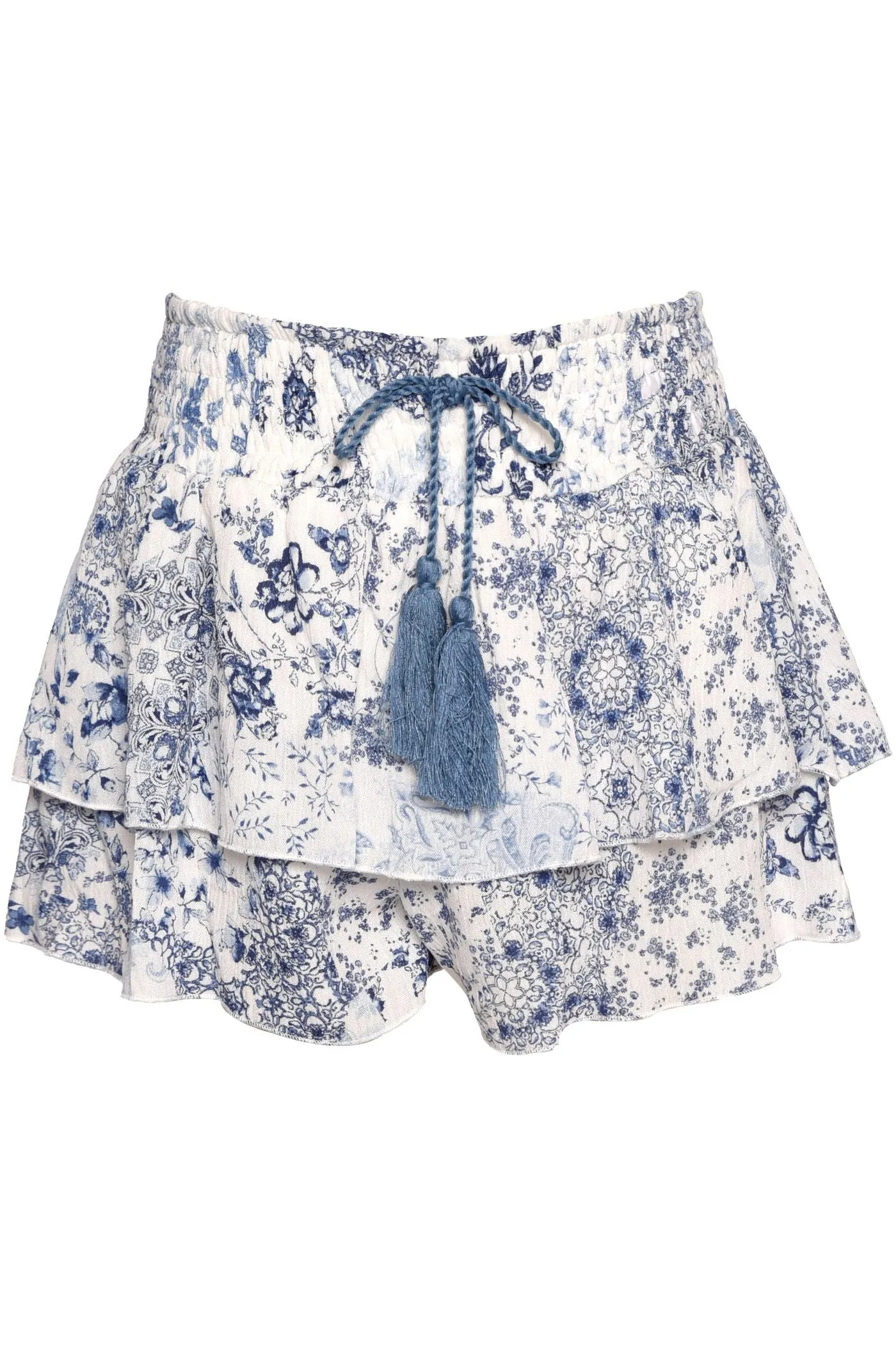 Navy Printed Skort