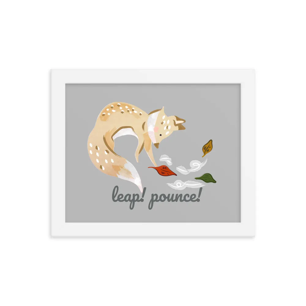 Playful Fox- 10"x 8" Framed Poster