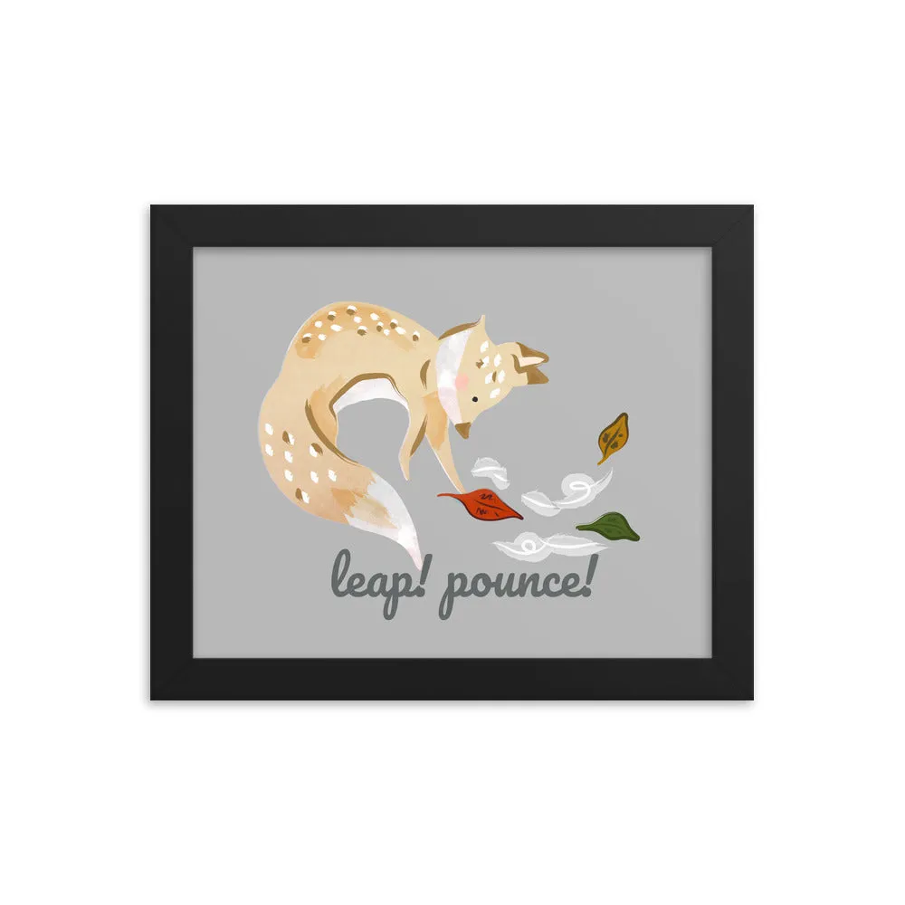 Playful Fox- 10"x 8" Framed Poster