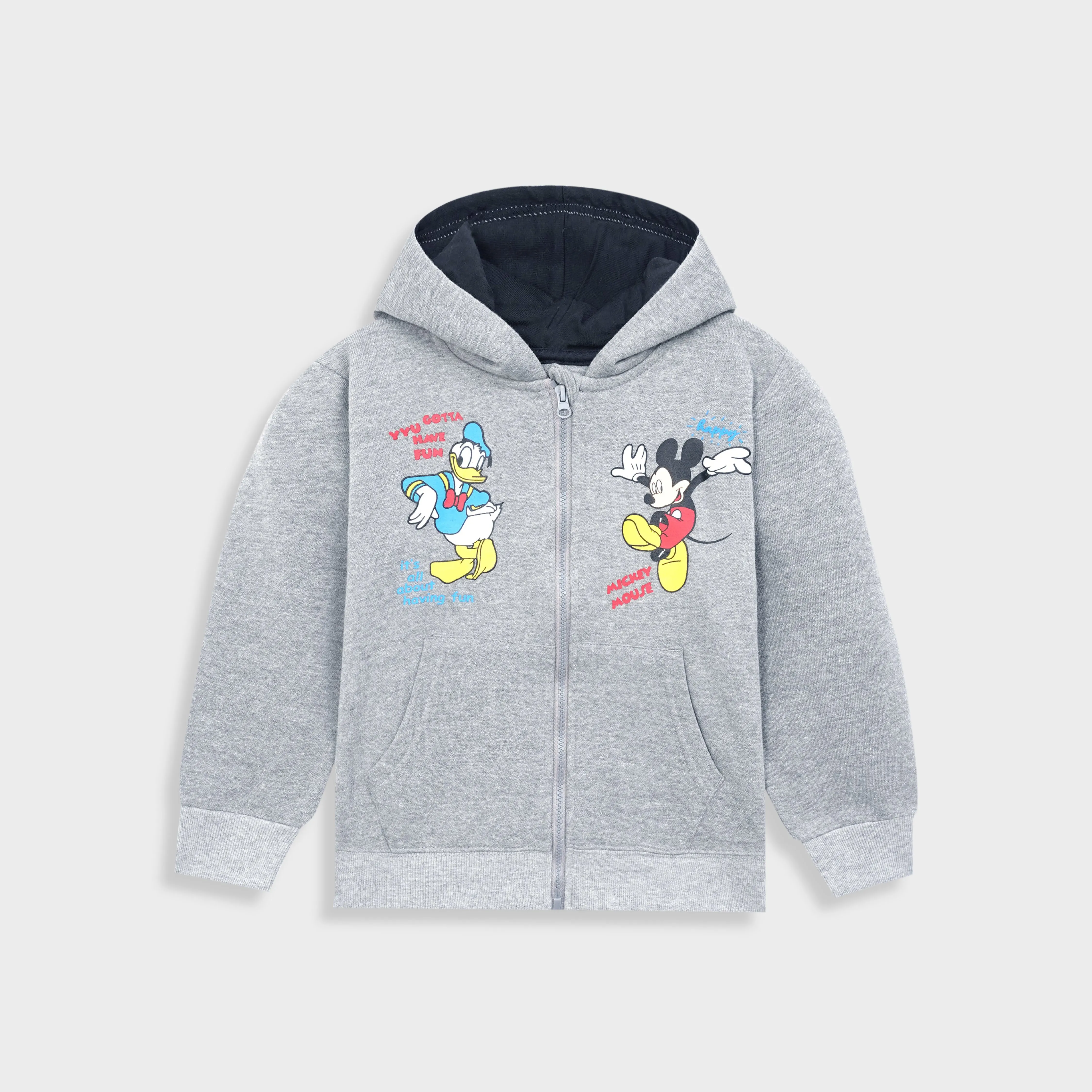 Premium Quality Soft Cotton Printed Fleece Zipper Hoodie For Kids