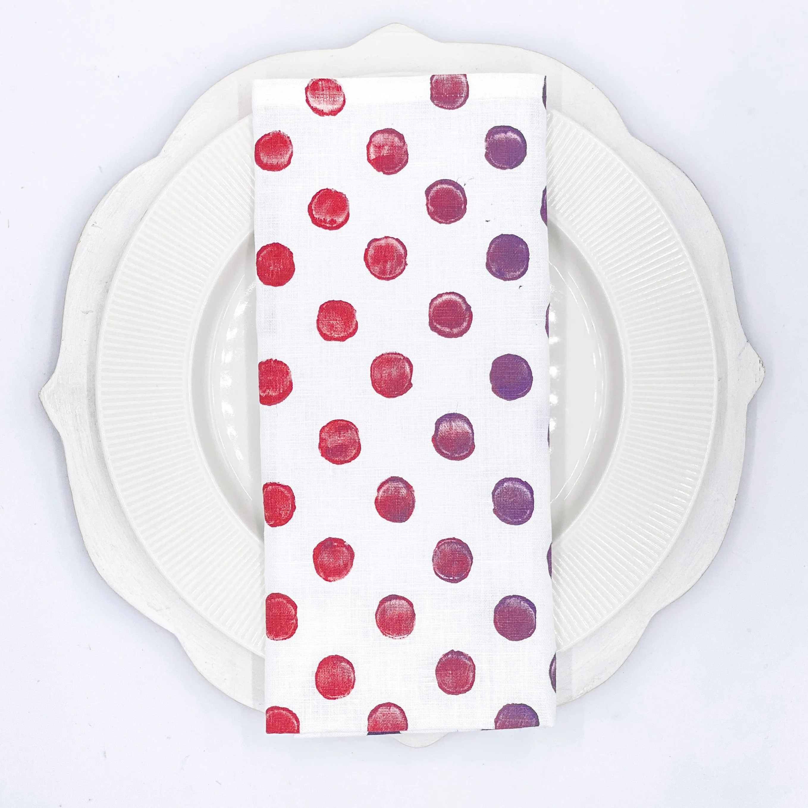 Pretty Polka Dots Linen Napkin (Set of 4)