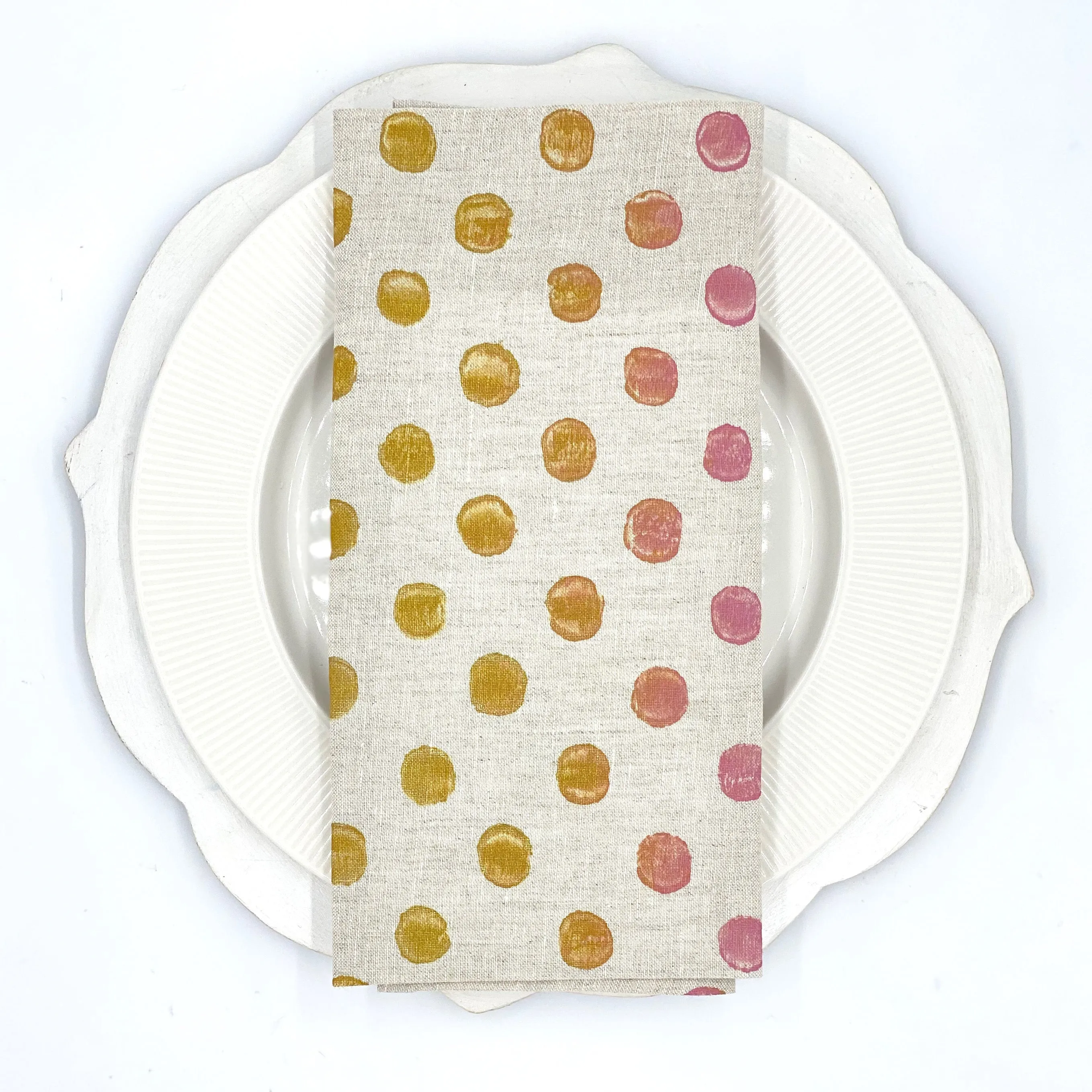 Pretty Polka Dots Linen Napkin (Set of 4)