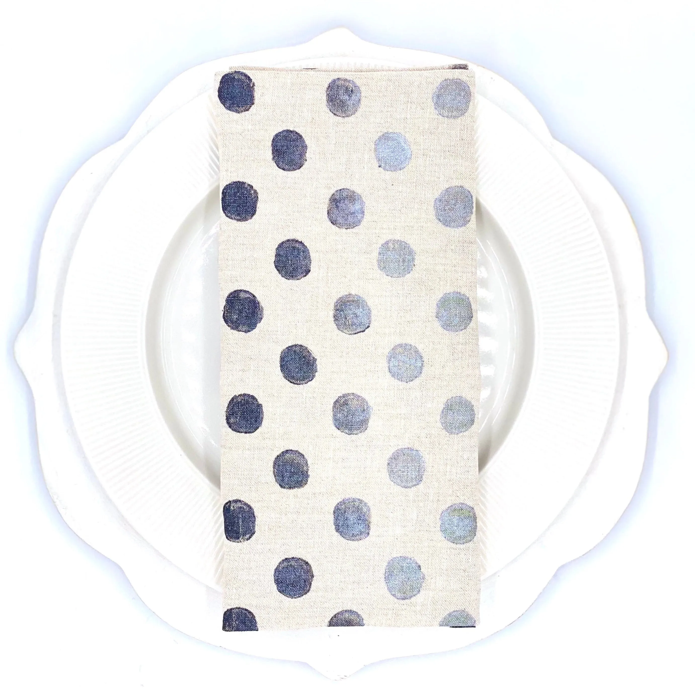 Pretty Polka Dots Linen Napkin (Set of 4)