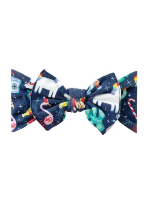 Printed Knot Bow, Holiday Bash