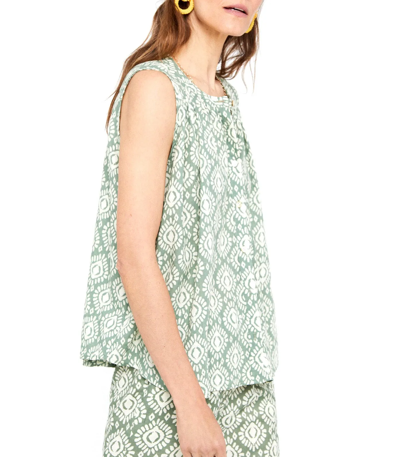 Printed Shirt Green Print