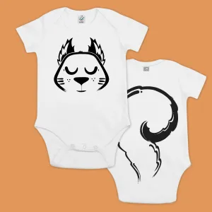 Squirrel Organic Cotton Baby Bodysuit - Short Sleeves