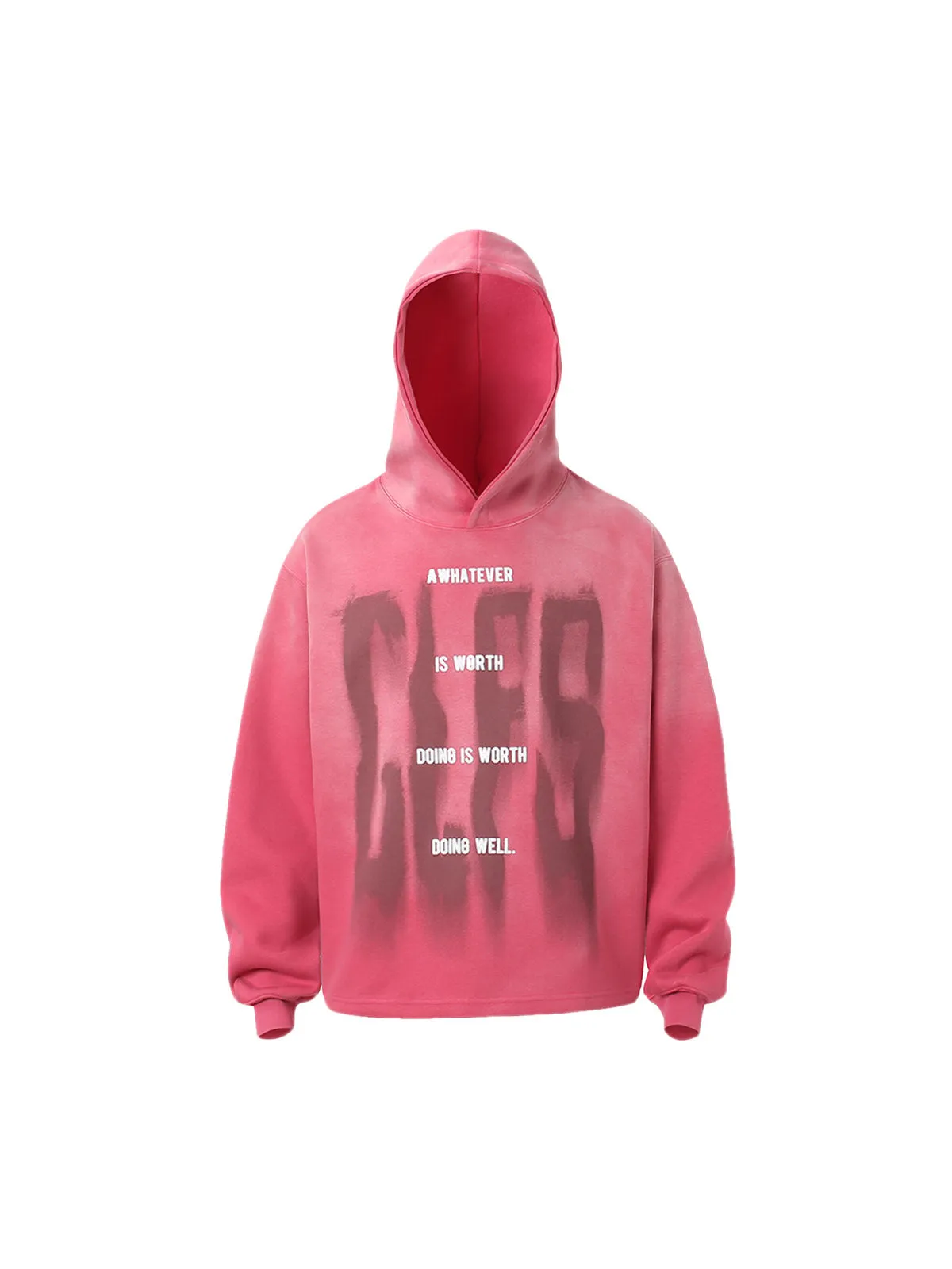 Thesupermade Gradient Blur Letter Hoodie