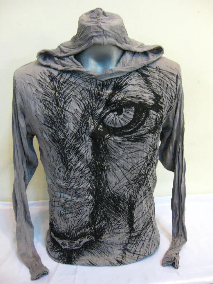 Unisex Lions Eye Hoodie in Gray