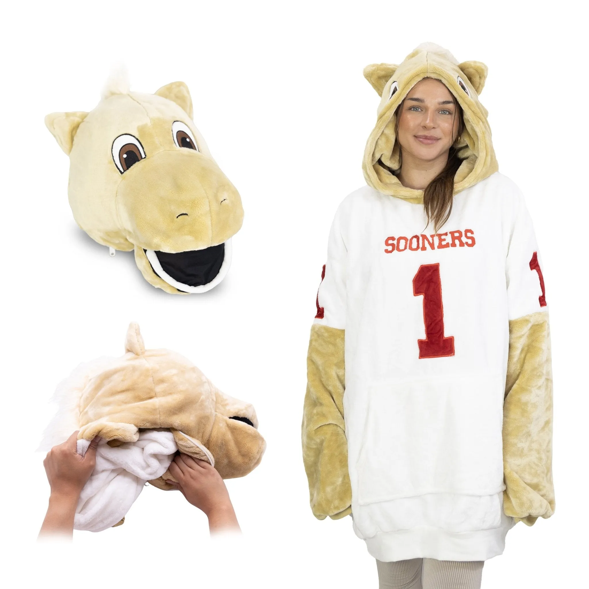 University of Oklahoma Sooner Snugible | Blanket Hoodie & Pillow